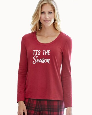 Women's Set Peace And Joy Plaid Red