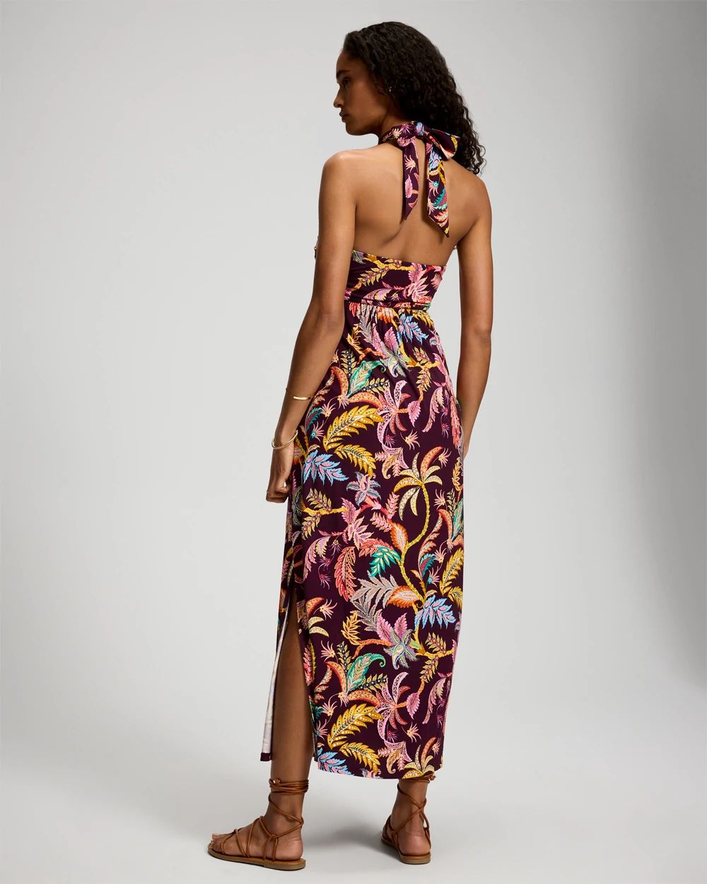 Twist-Front Halter Maxi Bra Dress click to view larger image.