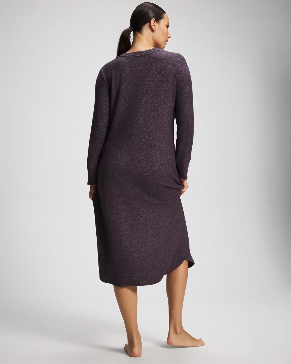 CozyLuxe Long Sleeve Midi Sleepshirt