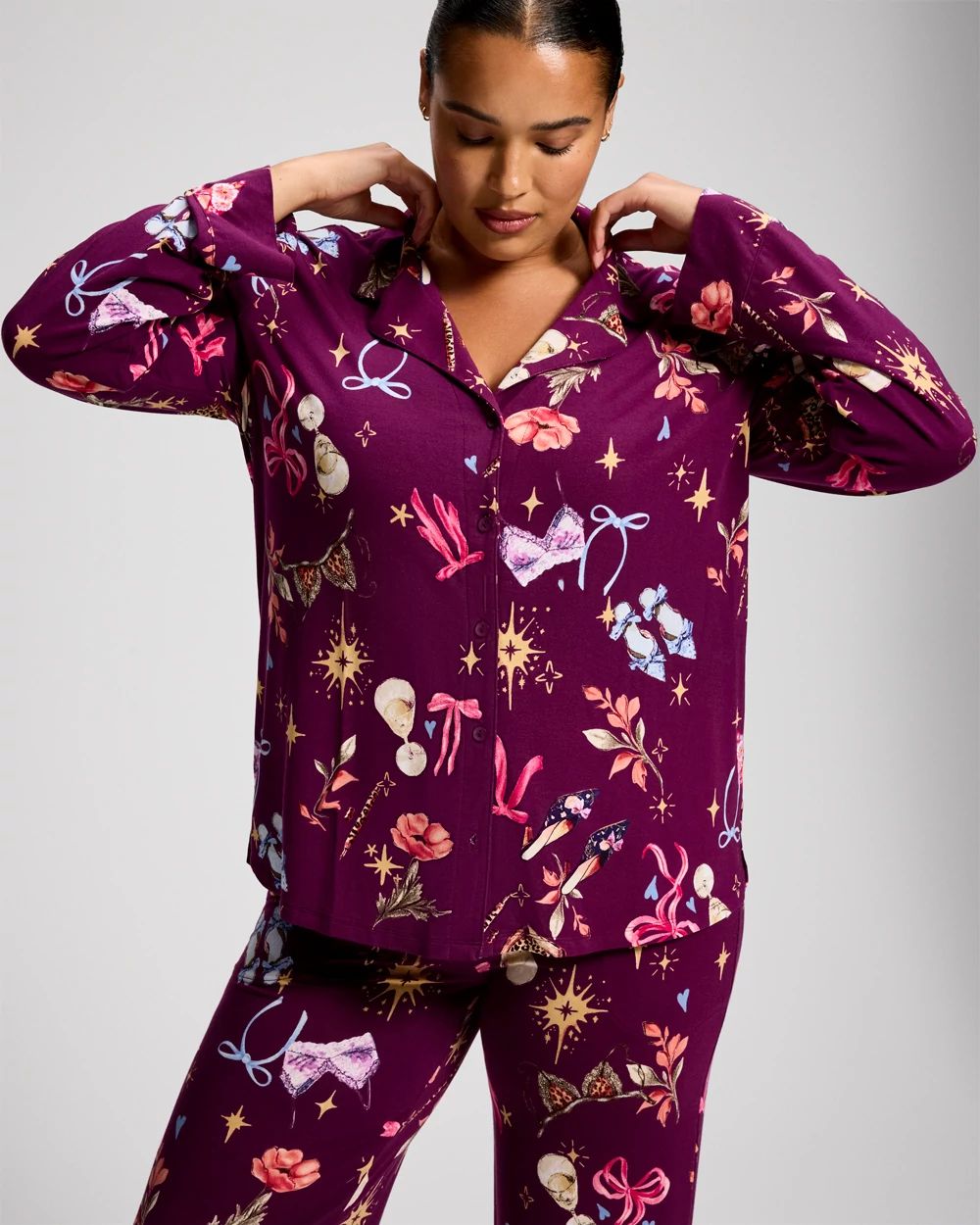 Cool Nights Long Sleeve Notch Collar