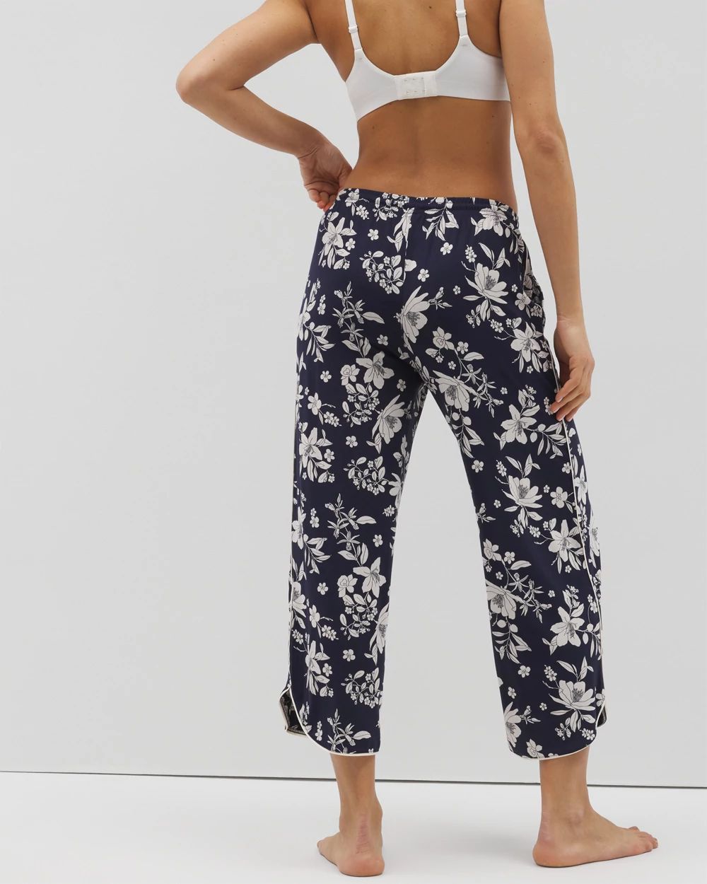 Cool Nights Piped Crop Pajama Pants