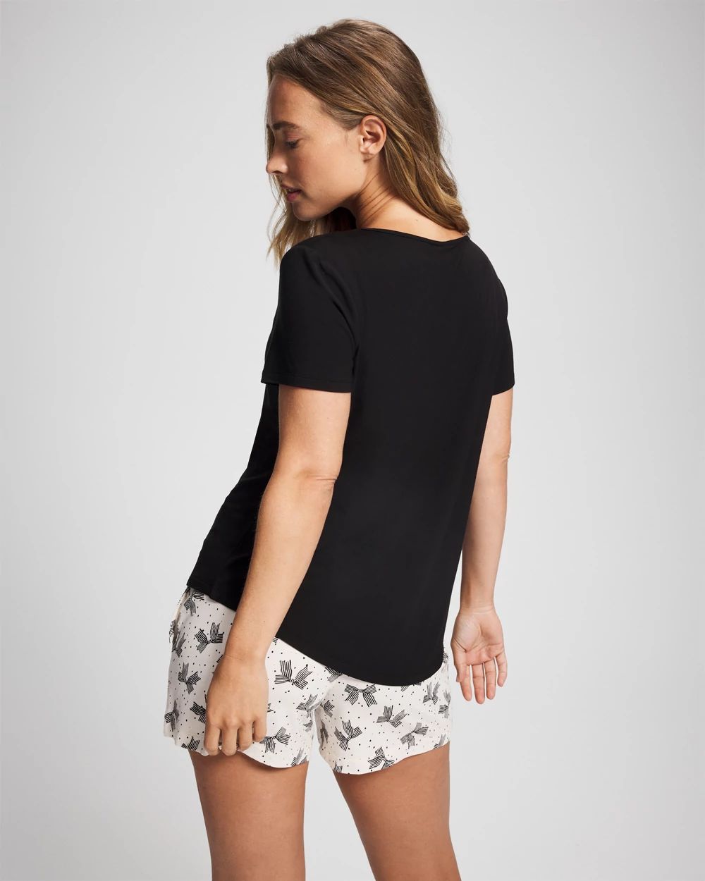 Packaged Short-Sleeve Short Pajama Set click to view larger image.