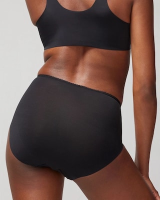 High-Waist Brief Panty with Lace click to view larger image.
