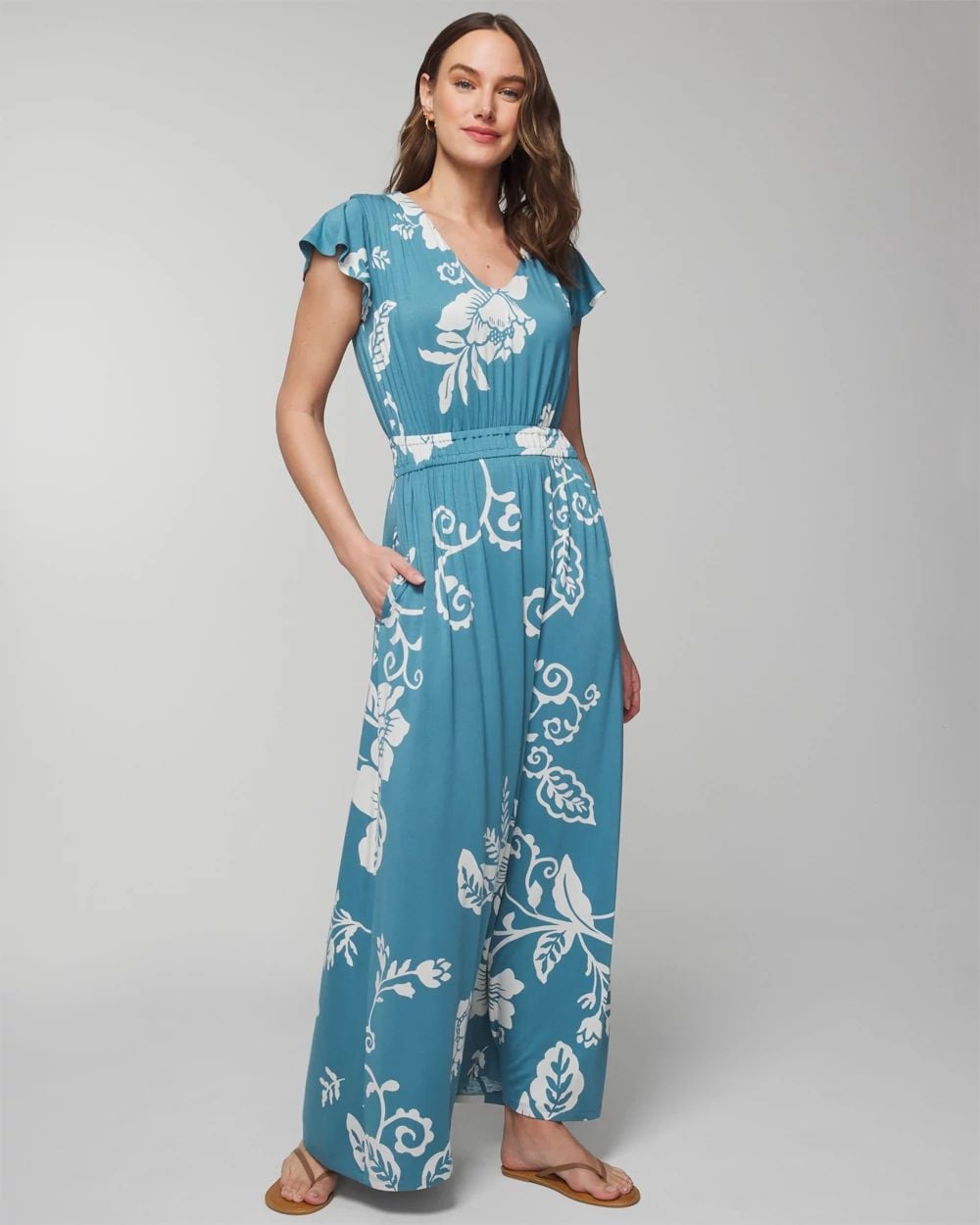Flutter Sleeve Maxi Bra Dress