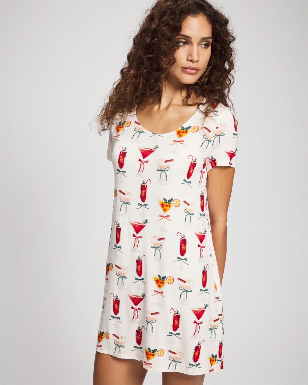 Cool Nights Short Sleeve Scoop Neck Sleepshirt