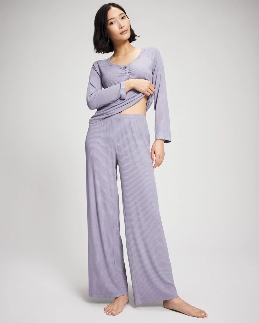 Cool Nights Pointelle Wide Leg Pajama Pant