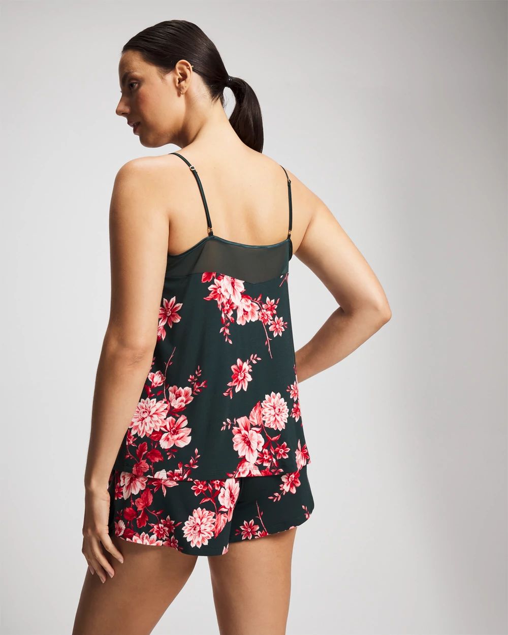 Mesh Trim Pajama Cami click to view larger image.