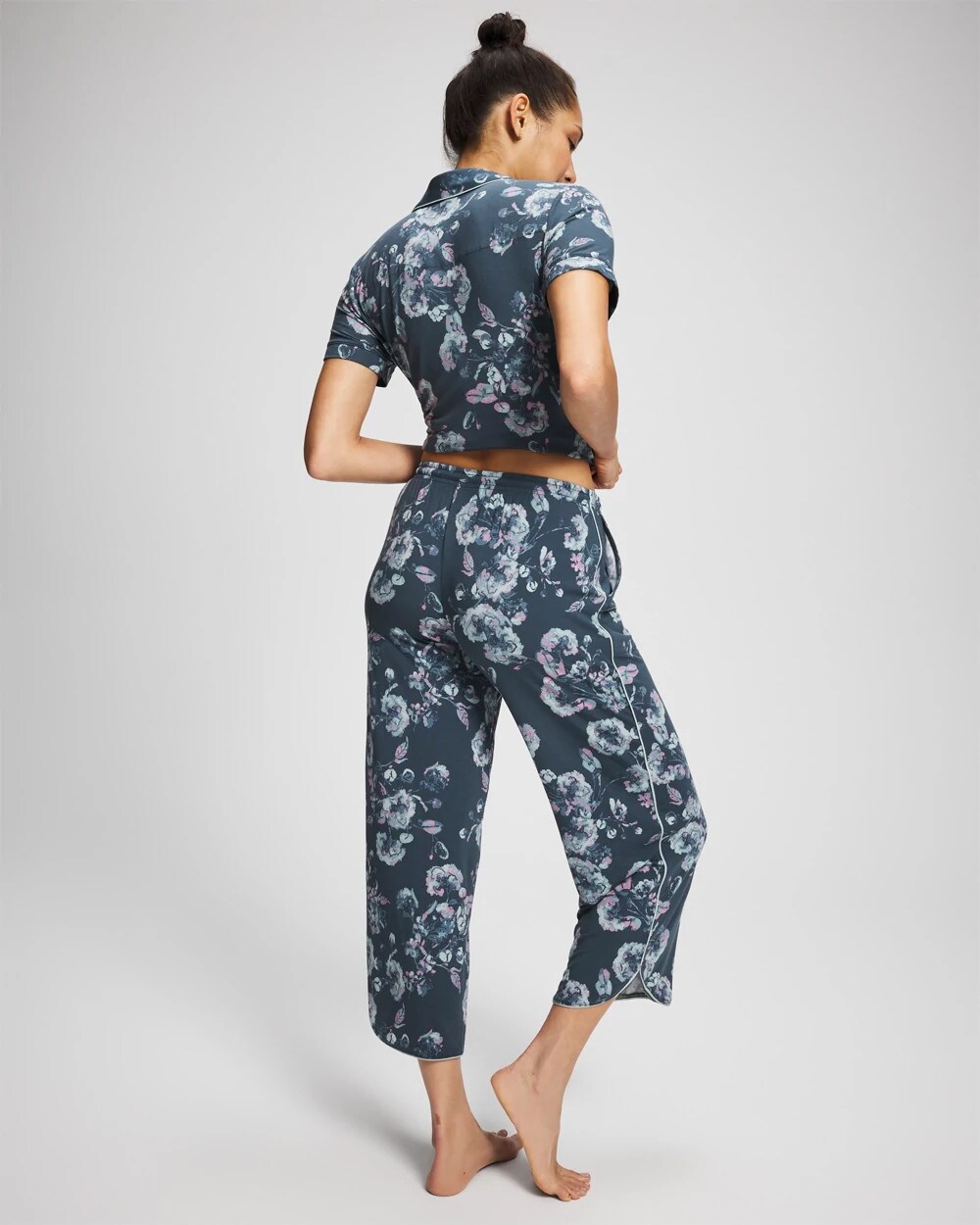 Piped Crop Pajama Pants