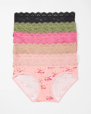 Hipster Panty with Super Soft Enchanting Lace 5 pack