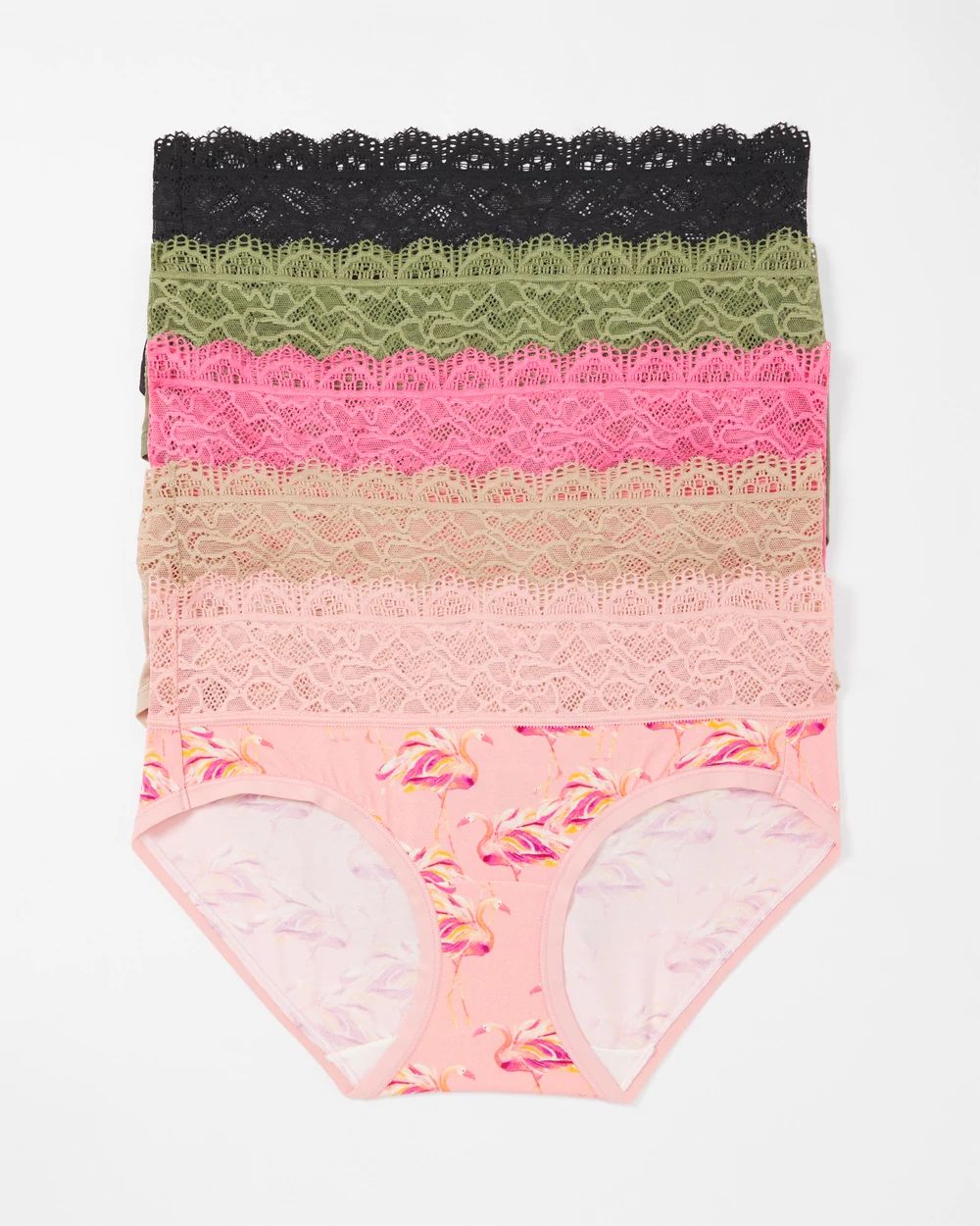 Embraceable Hipster Panty with Super Soft Enchanting Lace 5 pack