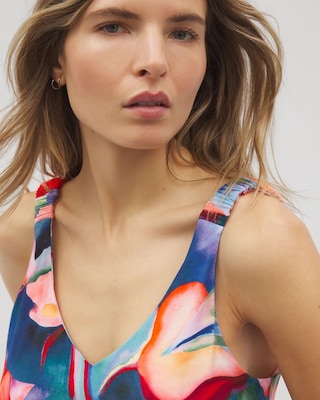 Shirred Strap Pajama Tank click to view larger image.
