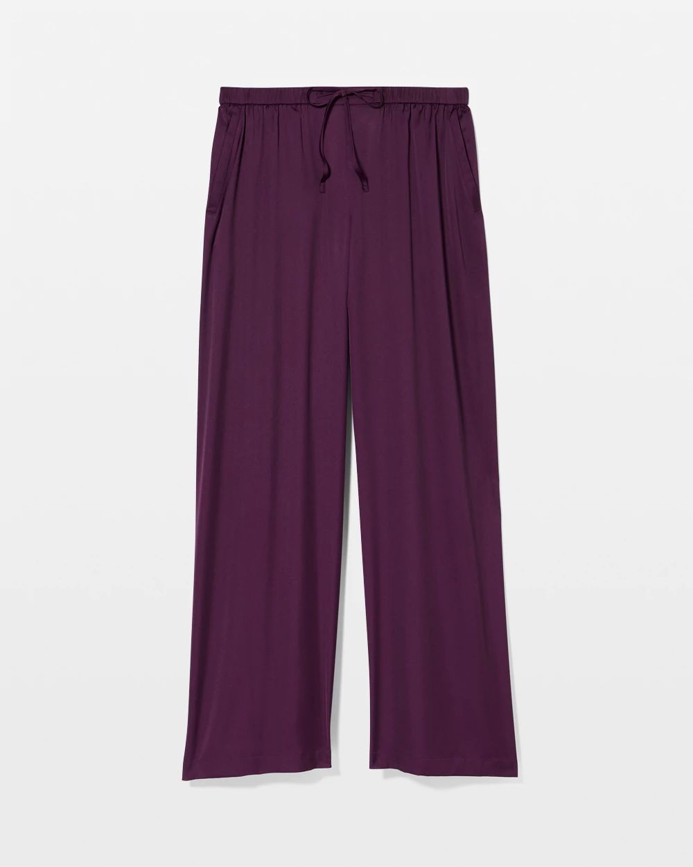Wide-Leg Pajama Pants click to view larger image.