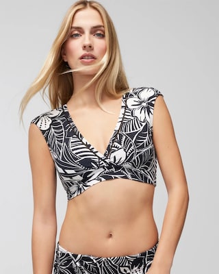 Ciao Bella Cap-Sleeve Crop Top