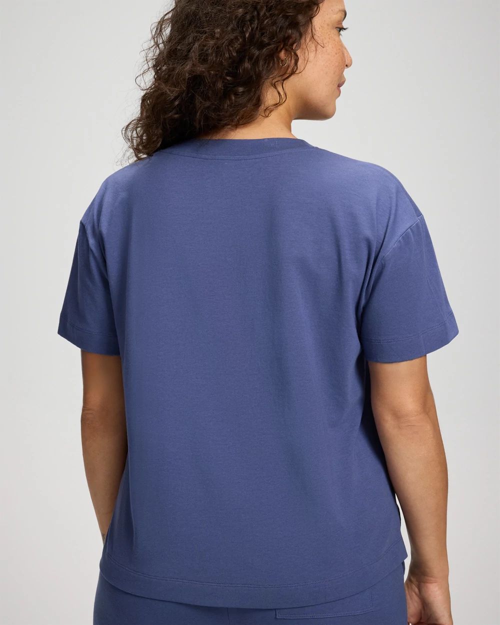 Most Loved Cotton Relaxed V-Neck Short Sleeve Pajama Tee