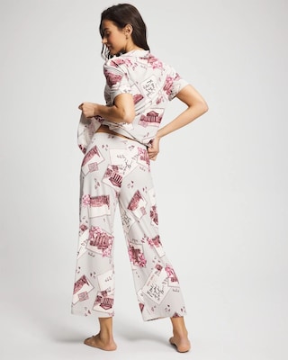 Cropped Pajama Pants click to view larger image.