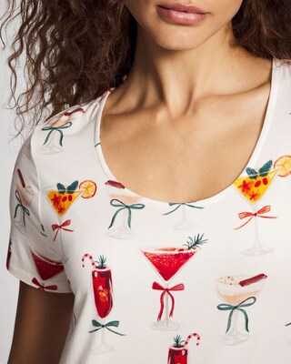 Short Sleeve Scoop Neck Sleepshirt click to view larger image.