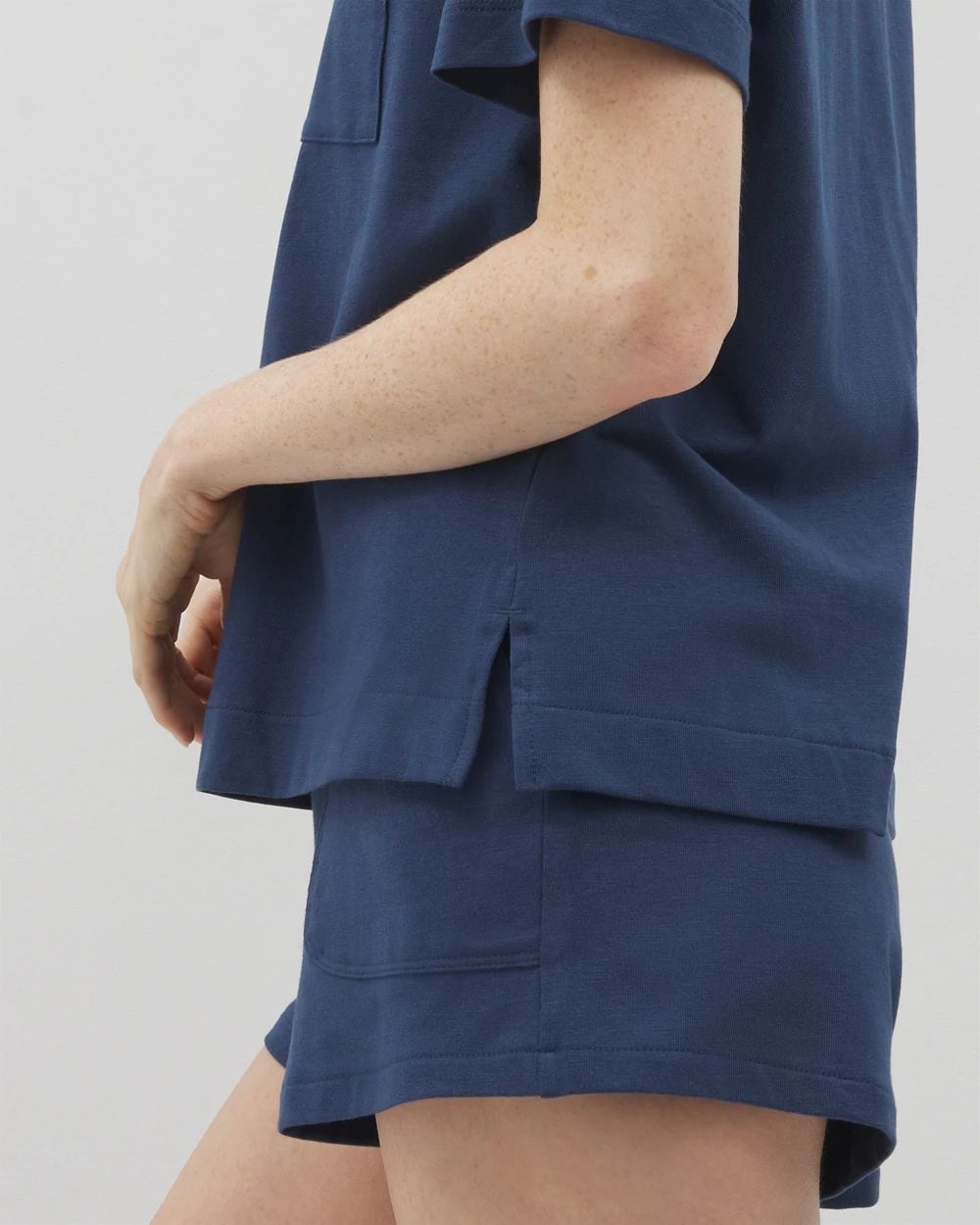 Most Loved Cotton Short-Sleeve Pocket Pajama Tee
