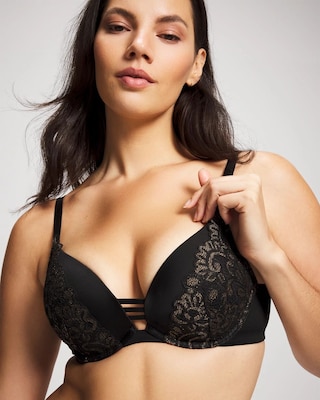 Push-up Plunge Bra with Lace click to view larger image.