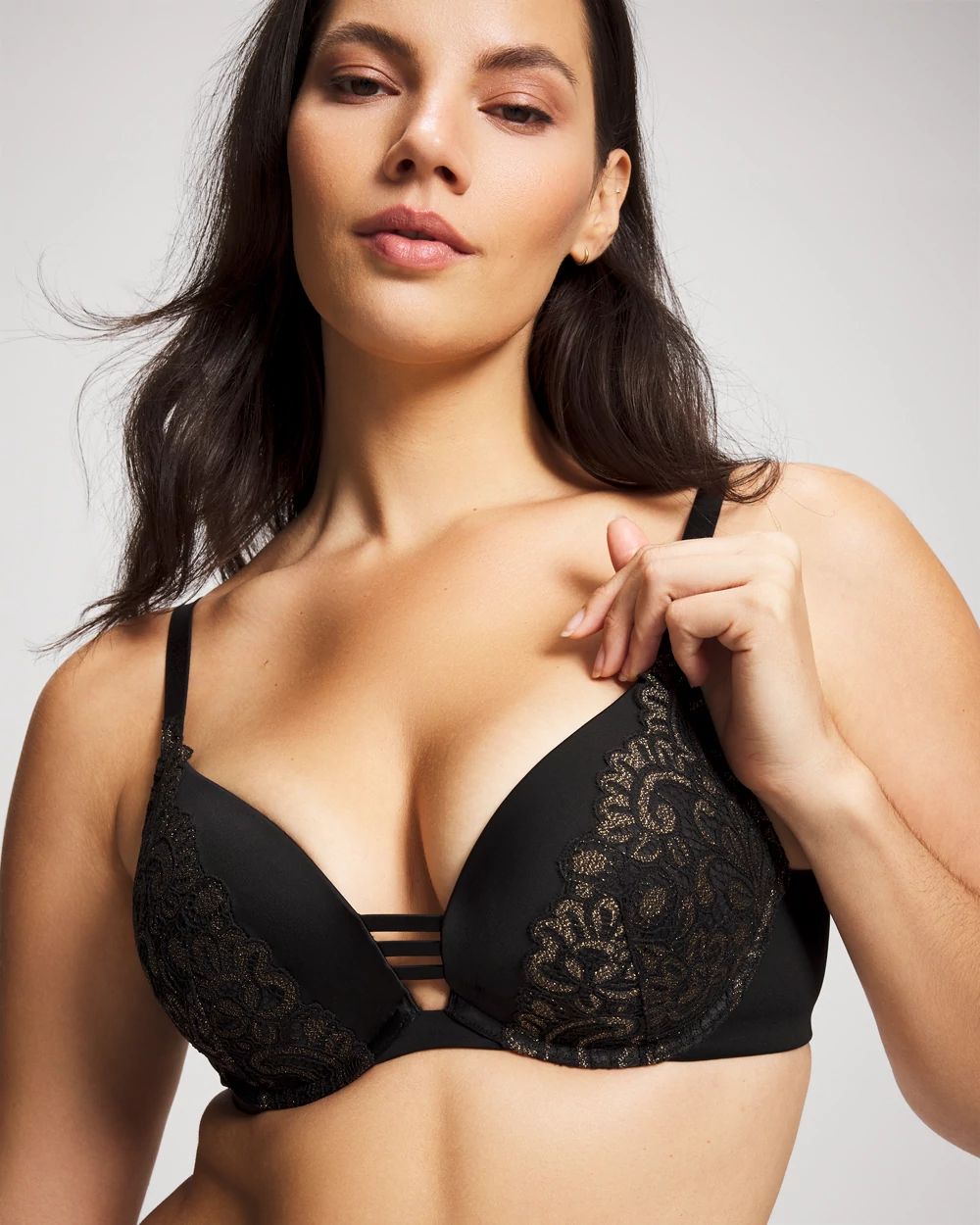 Push-up Plunge Bra with Lace click to view larger image.