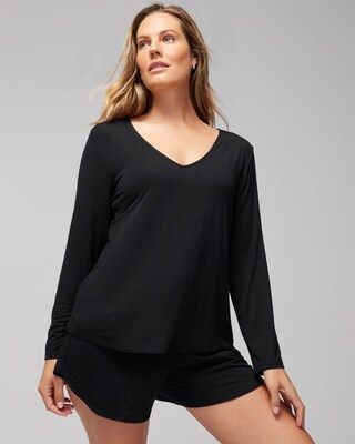 Long-Sleeve Pajama Top