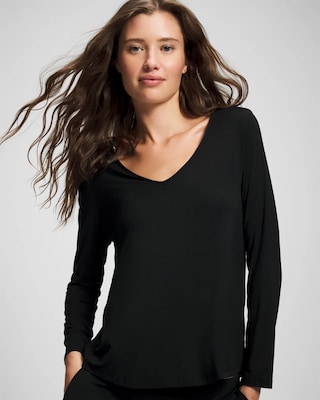 Long-Sleeve Pajama Top