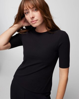Ribbed Crewneck Bra Tee