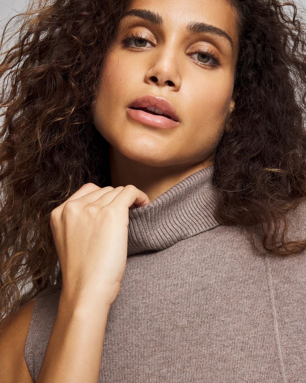 Premier Knit Sweater Turtleneck Sleeveless Top
