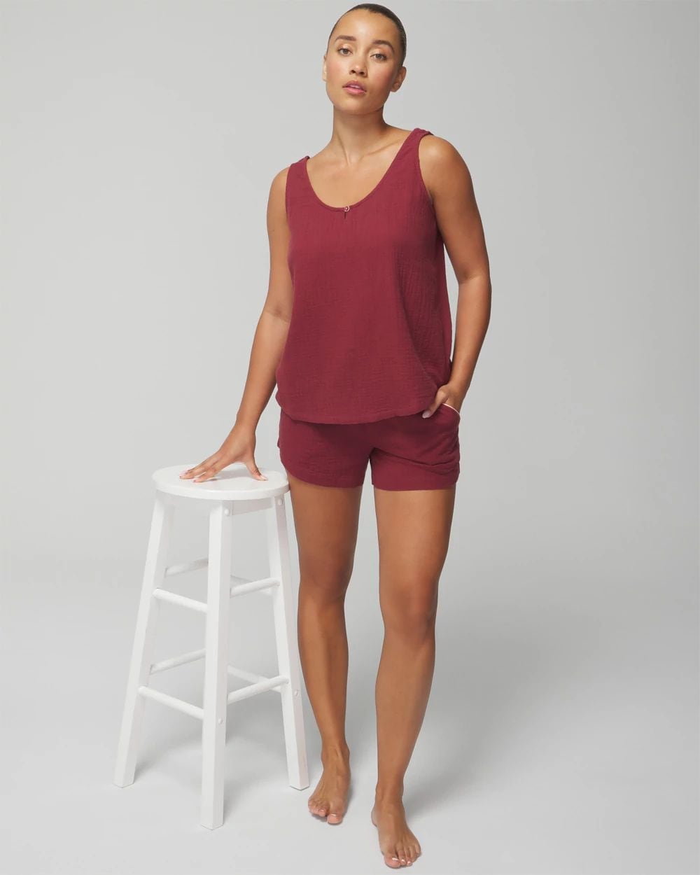 Cotton Gauze Pajama Tank