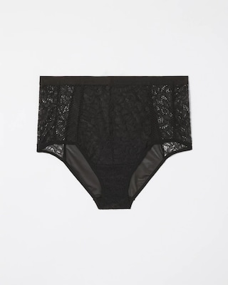 Mixed Media High-Waist Brief Panty