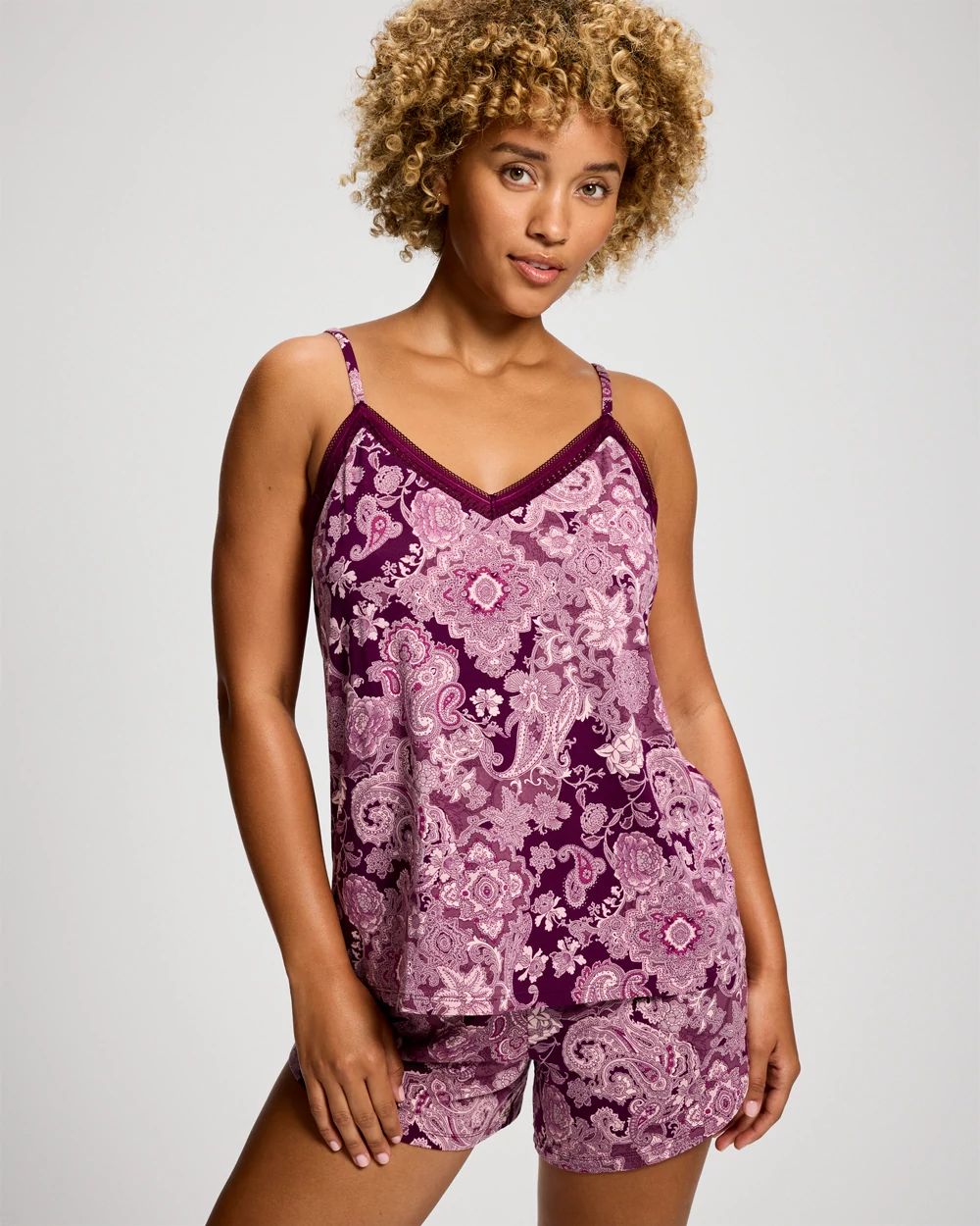 Cool Nights Lace Trim Soft Support Pajama Cami