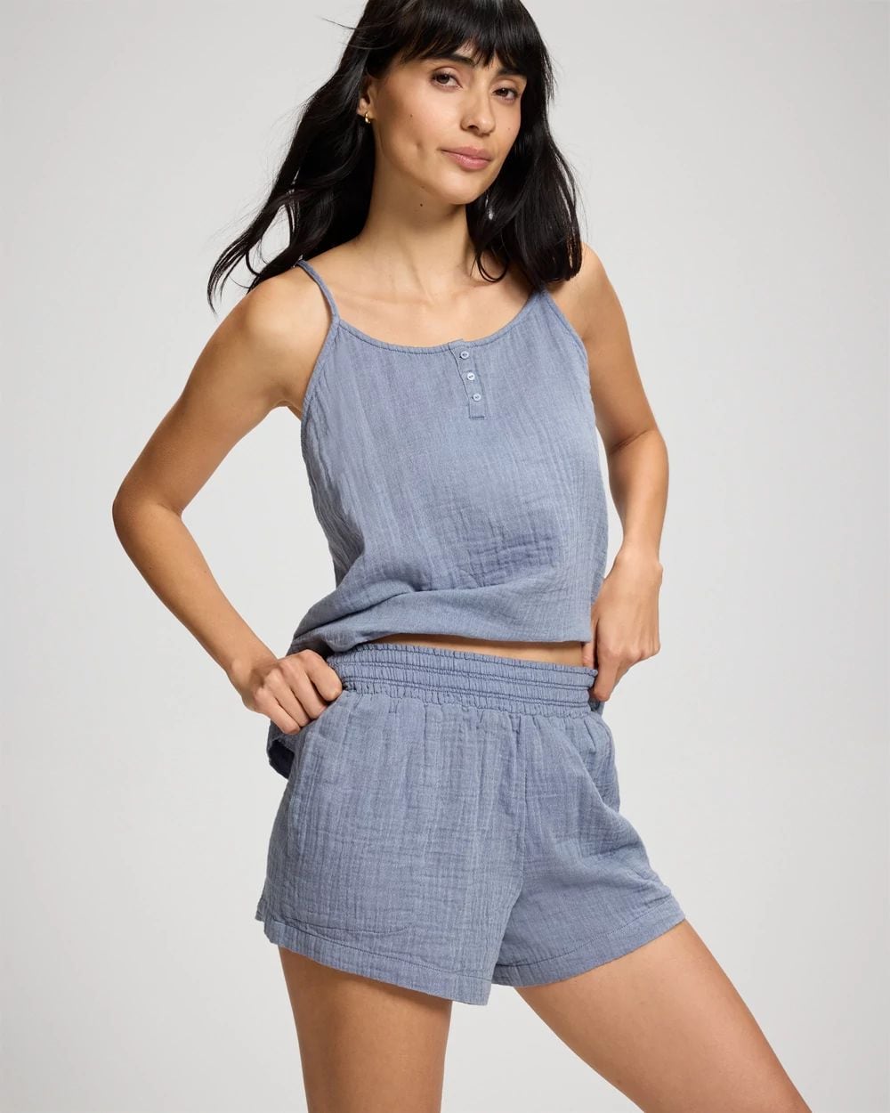 Cotton Gauze Pajama Shorts