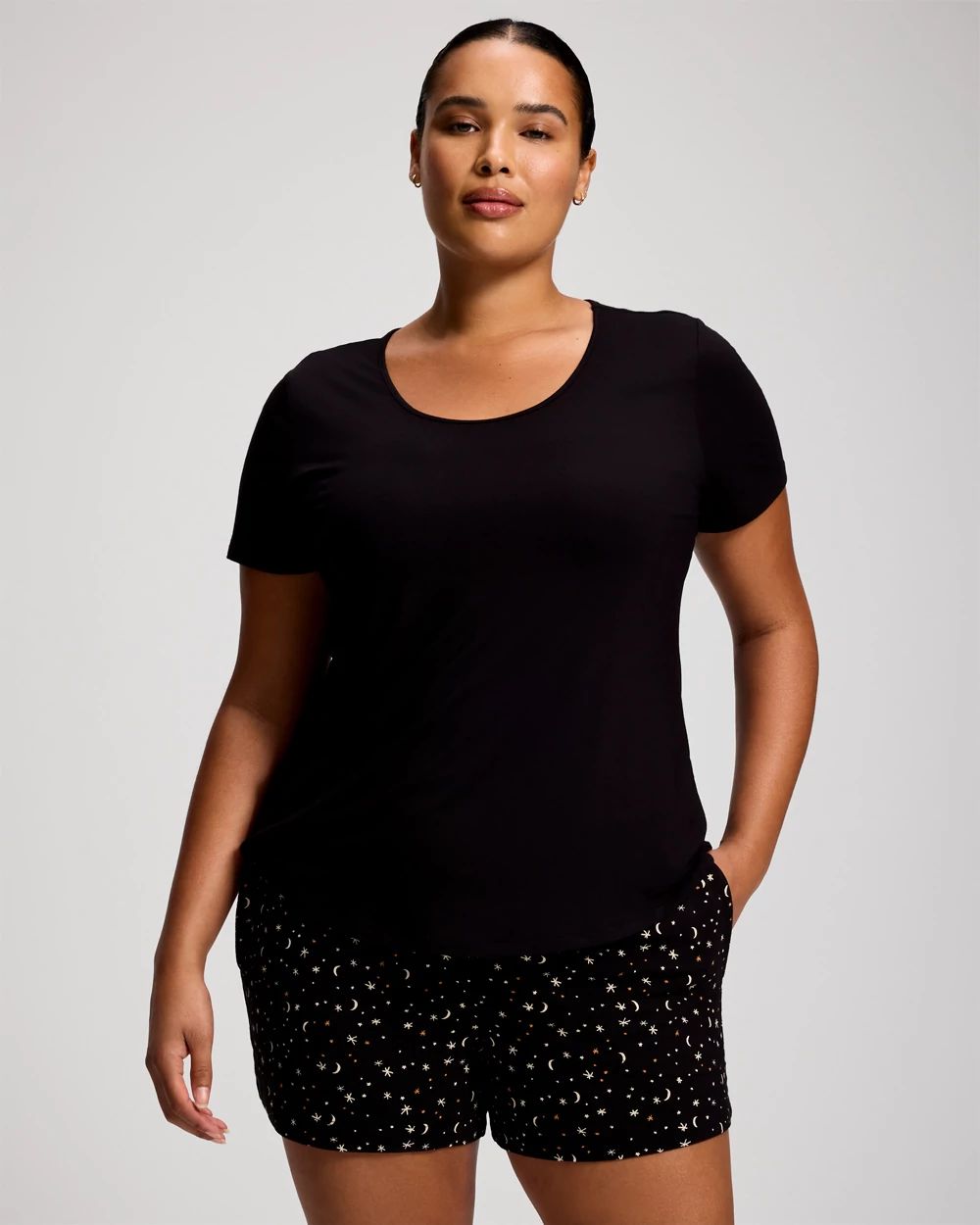 Cool Nights Packaged Short-Sleeve Short Pajama Set