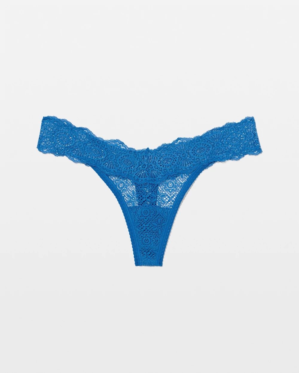 Embraceable Thong Panty with Crochet Lace click to view larger image.