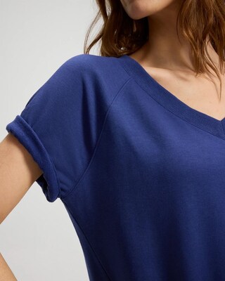 Essential Terry Short Sleeve Raglan Top click to view larger image.