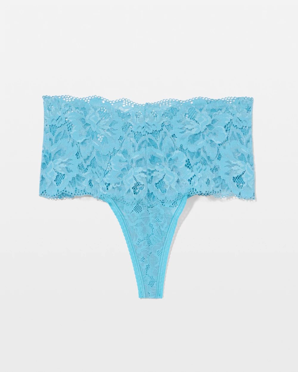 Embraceable High-Waist Thong Panty with Signature Lace