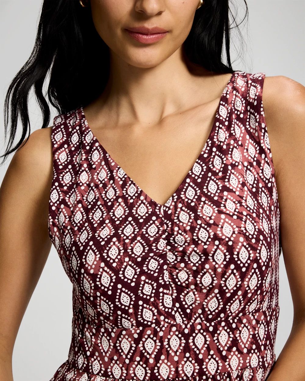 Soft Jersey V-Neck Short Bra Dress click to view larger image.