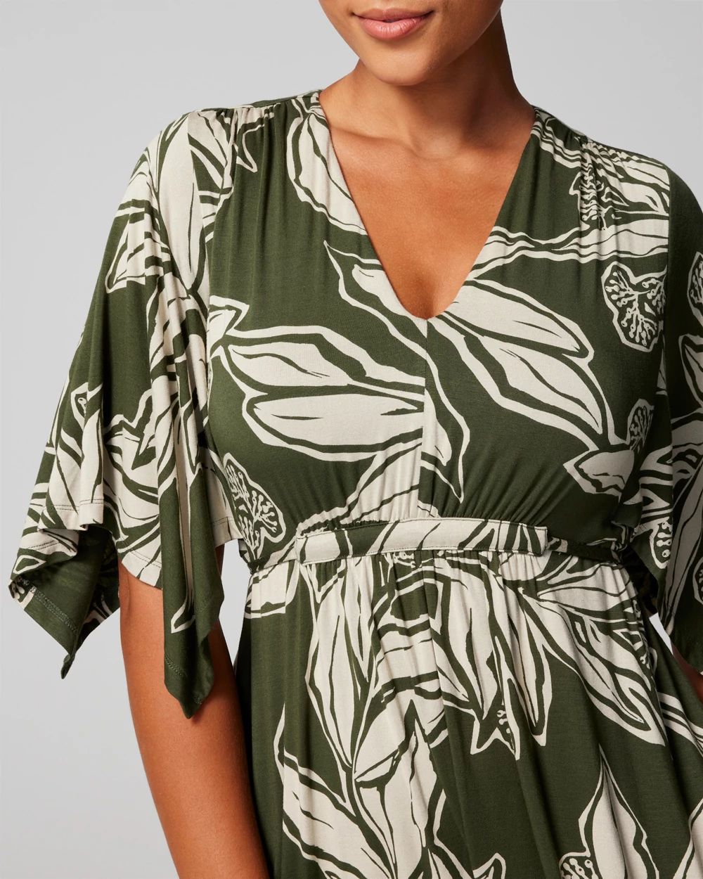 Flutter Sleeve Short Bra Dress