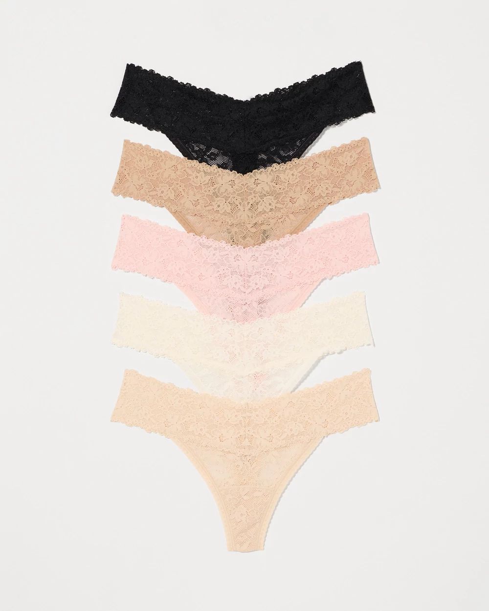 Perfect Lace Thong Panty 5-Pack