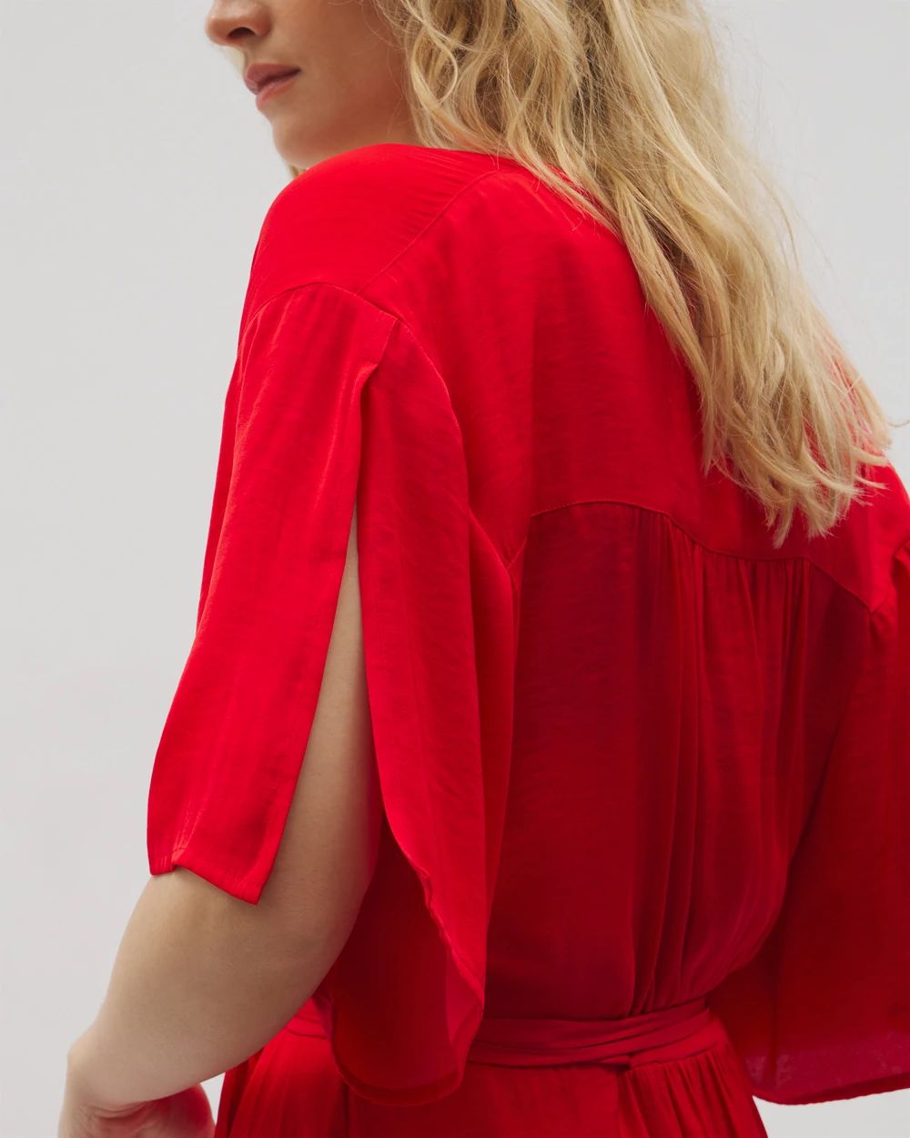 Crinkle Satin Short Robe