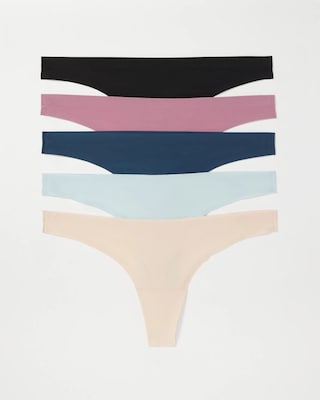 Soft Stretch Thong Panty 5 Pack