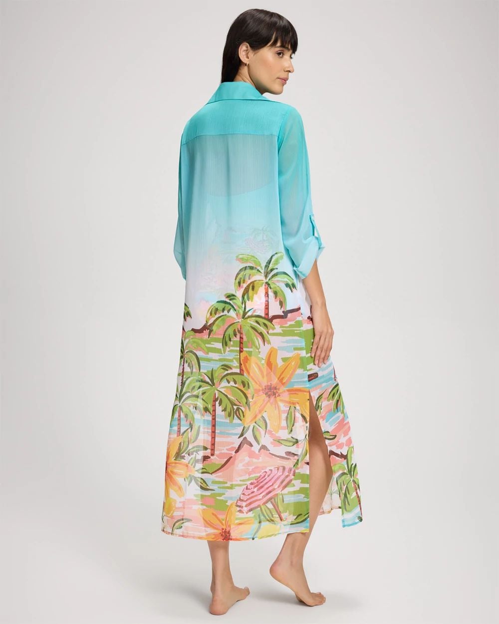 Ciao Capri Chiffon Swim Cover Up Shirt click to view larger image.