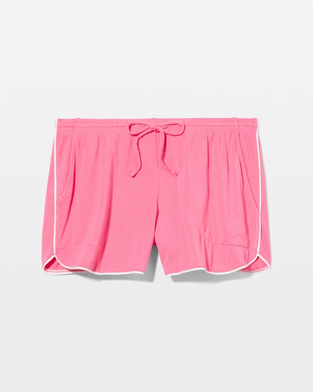 Cool Nights Solid Piped Pajama Shorts