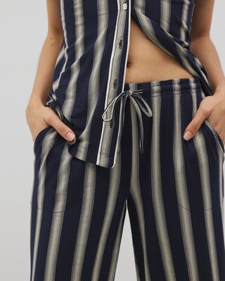 Piped Crop Pajama Pants click to view larger image.