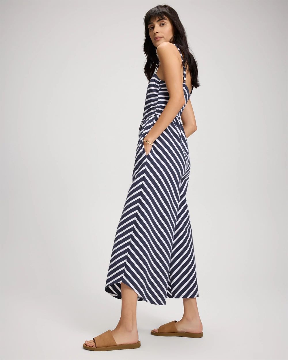 Cotton Ruched Bodice Jumpsuit click to view larger image.