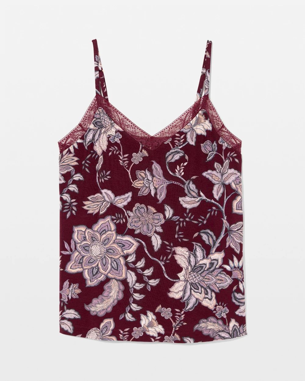 Lace Trim Pajama Cami click to view larger image.