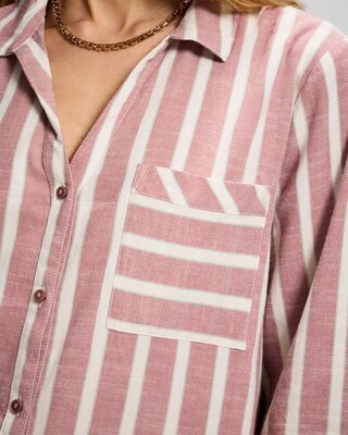 Beach Cotton Long Sleeve Button-Up click to view larger image.
