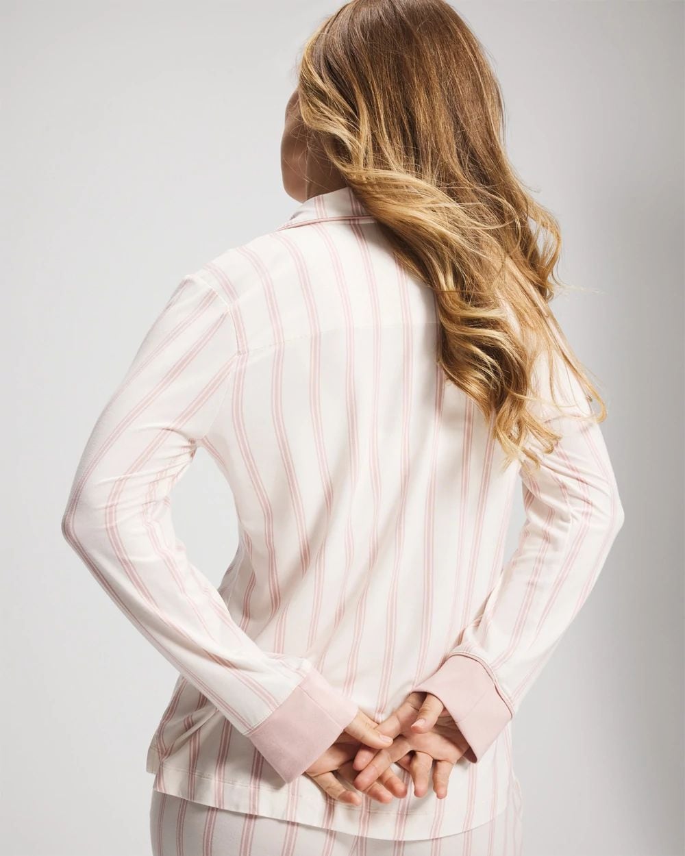 Cool Nights Printed Long Sleeve Notch Collar Pajama Top