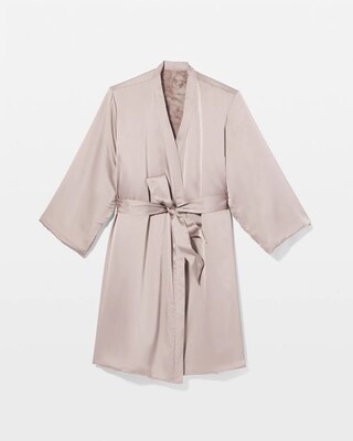 Reversible Short Robe with Plush Interior click to view larger image.