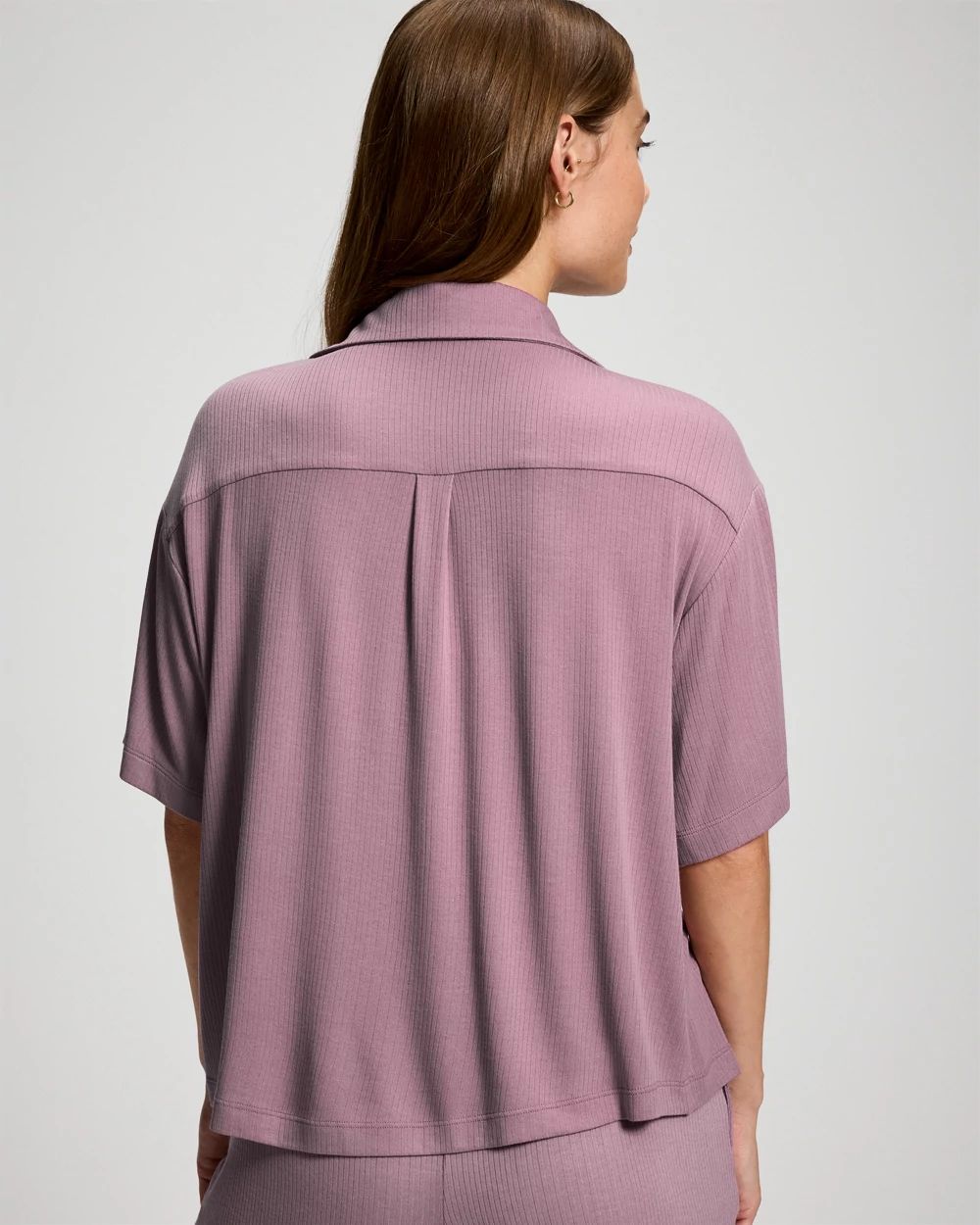 Relaxed Notch Collar Pajama Top click to view larger image.