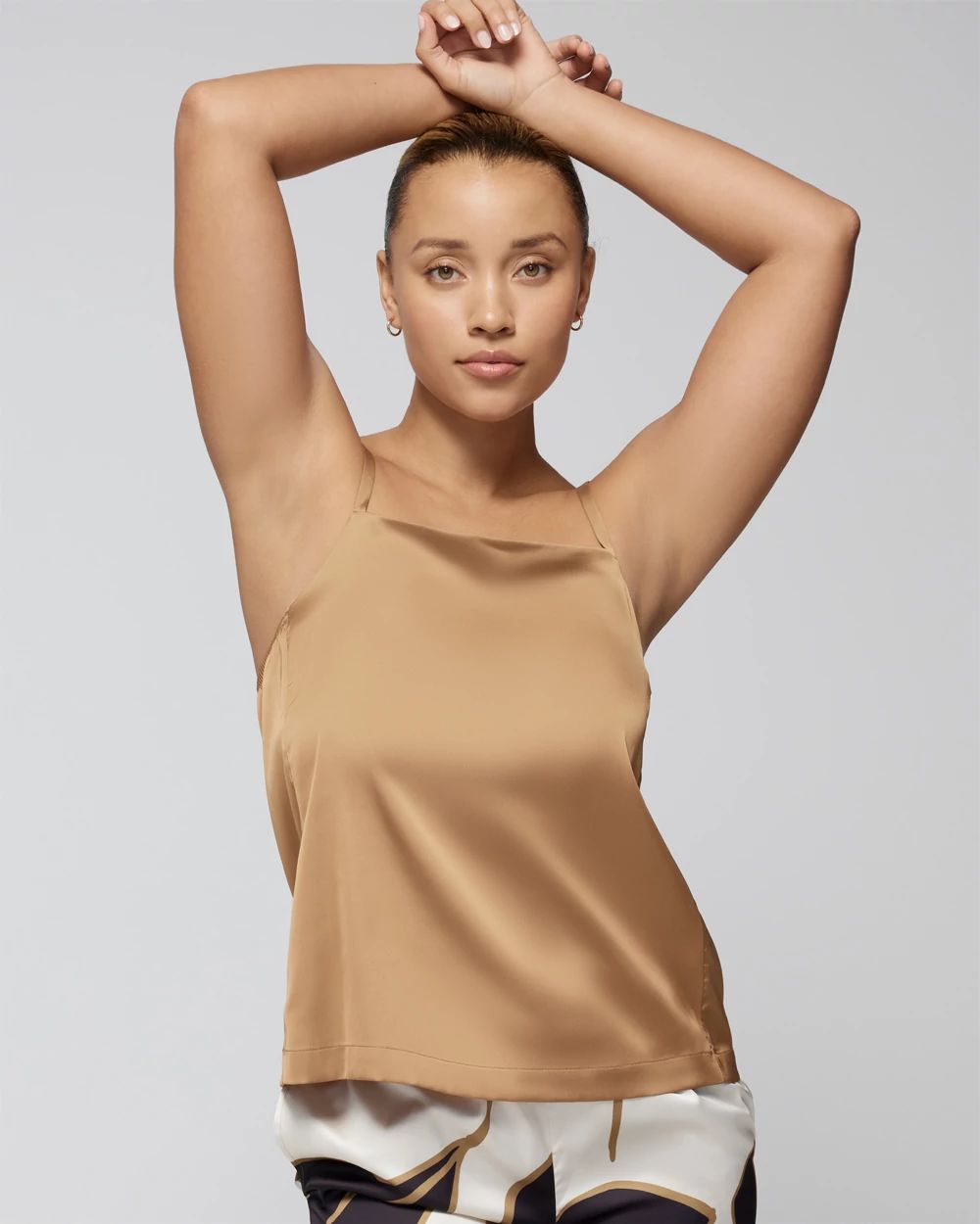 Satin Square-Neck Pajama Cami